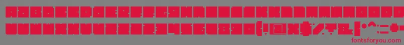 フォントBlockBold – 赤い文字の灰色の背景