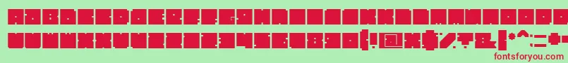 BlockBold Font – Red Fonts on Green Background