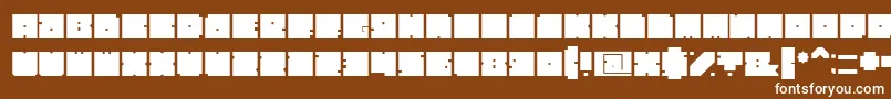 フォントBlockBold – 茶色の背景に白い文字