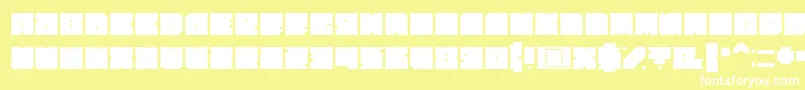 Czcionka BlockBold – białe czcionki na żółtym tle