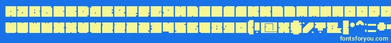 Czcionka BlockBold – żółte czcionki na niebieskim tle