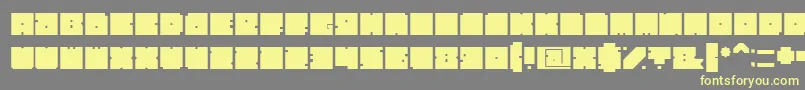 BlockBold Font – Yellow Fonts on Gray Background