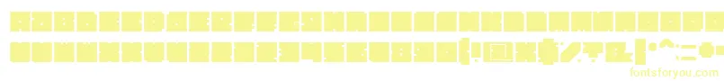 BlockBold-fontti – keltaiset fontit valkoisella taustalla