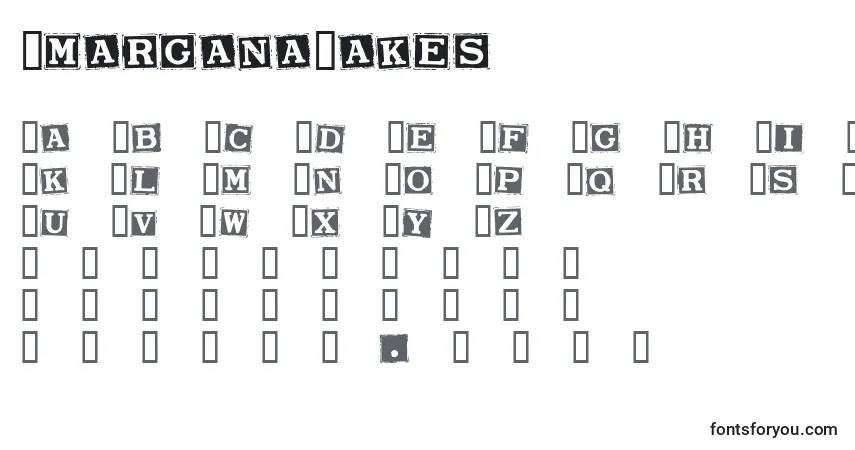 Schriftart SmarganaWakes – Alphabet, Zahlen, spezielle Symbole