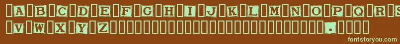 Шрифт SmarganaWakes – зелёные шрифты на коричневом фоне