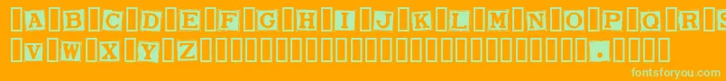 SmarganaWakes Font – Green Fonts on Orange Background