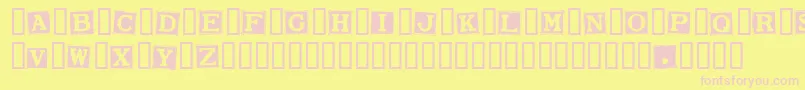 フォントSmarganaWakes – ピンクのフォント、黄色の背景