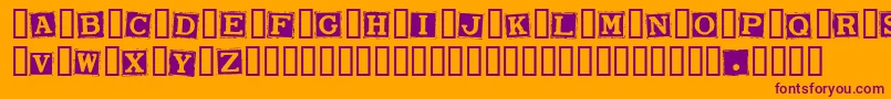 SmarganaWakes-fontti – violetit fontit oranssilla taustalla
