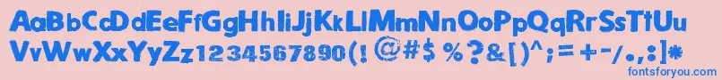 SnowTimes Font – Blue Fonts on Pink Background