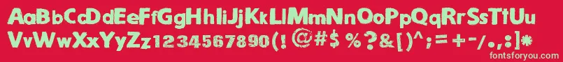 SnowTimes Font – Green Fonts on Red Background