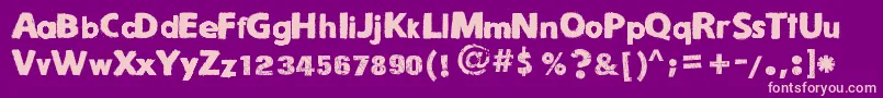 SnowTimes Font – Pink Fonts on Purple Background