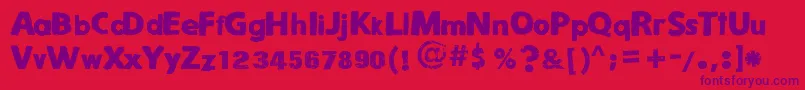 SnowTimes Font – Purple Fonts on Red Background