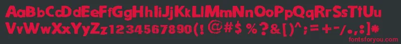 SnowTimes Font – Red Fonts on Black Background