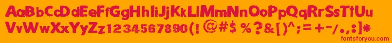 SnowTimes Font – Red Fonts on Orange Background