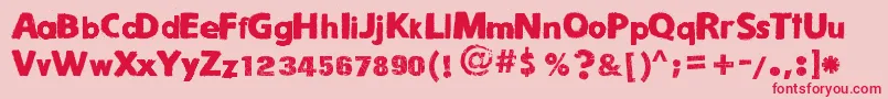 SnowTimes Font – Red Fonts on Pink Background