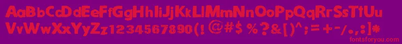 SnowTimes Font – Red Fonts on Purple Background
