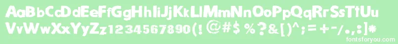 SnowTimes Font – White Fonts on Green Background