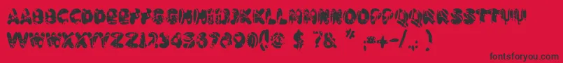 Badpaintjob Font – Black Fonts on Red Background
