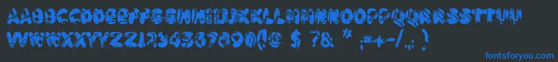 Badpaintjob Font – Blue Fonts on Black Background