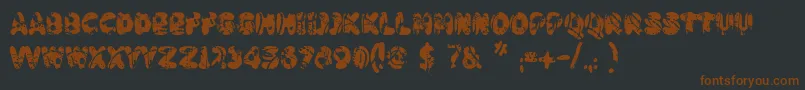 Badpaintjob Font – Brown Fonts on Black Background