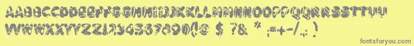 Badpaintjob Font – Gray Fonts on Yellow Background