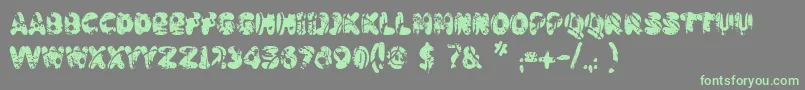 Badpaintjob Font – Green Fonts on Gray Background