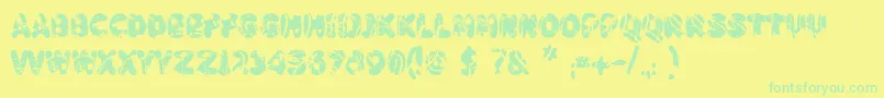 Badpaintjob Font – Green Fonts on Yellow Background