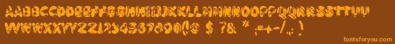 Badpaintjob Font – Orange Fonts on Brown Background