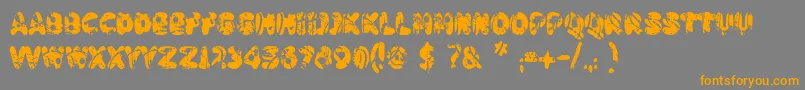 Badpaintjob Font – Orange Fonts on Gray Background