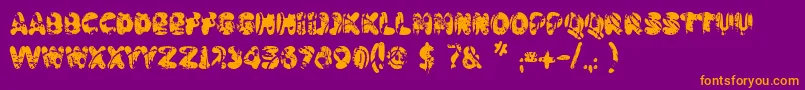 Badpaintjob Font – Orange Fonts on Purple Background