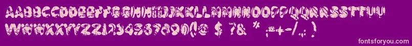 Badpaintjob Font – Pink Fonts on Purple Background