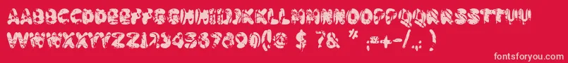 Badpaintjob Font – Pink Fonts on Red Background