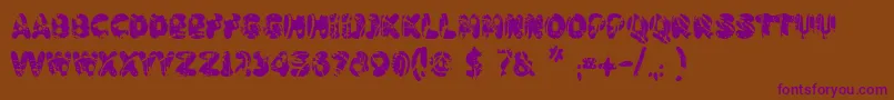 Badpaintjob Font – Purple Fonts on Brown Background