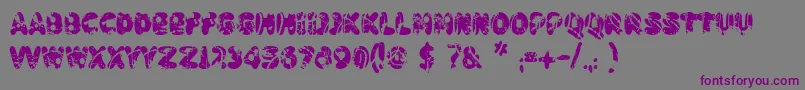 Badpaintjob Font – Purple Fonts on Gray Background