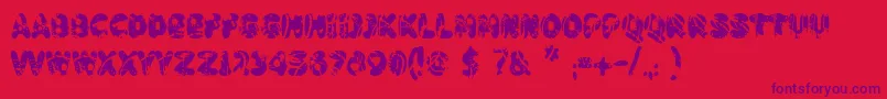 Badpaintjob Font – Purple Fonts on Red Background
