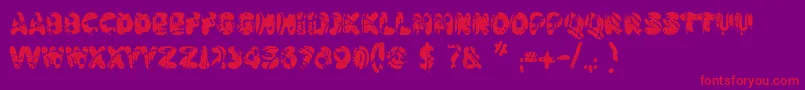 Badpaintjob Font – Red Fonts on Purple Background