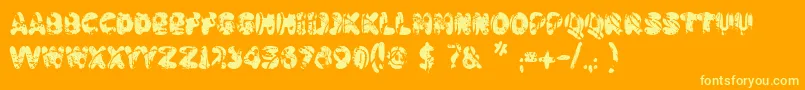 Badpaintjob Font – Yellow Fonts on Orange Background
