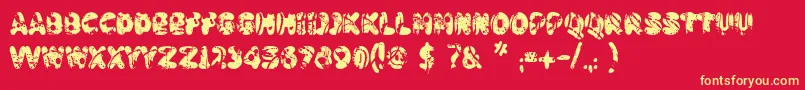 Badpaintjob Font – Yellow Fonts on Red Background
