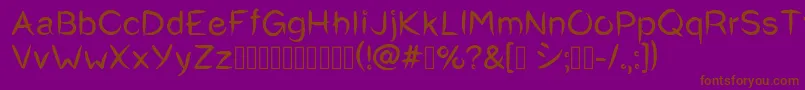 Okashi^Regular Font – Brown Fonts on Purple Background