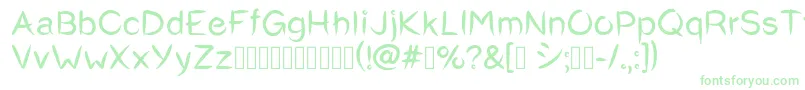 Okashi^Regular Font – Green Fonts on White Background