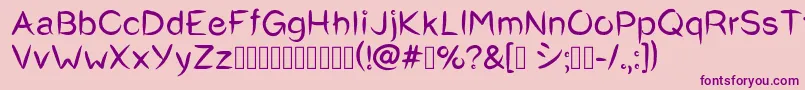 Okashi^Regular Font – Purple Fonts on Pink Background