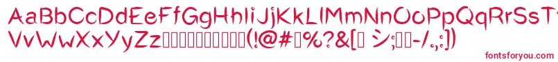 Okashi^Regular Font – Red Fonts on White Background