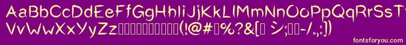 Okashi^Regular Font – Yellow Fonts on Purple Background