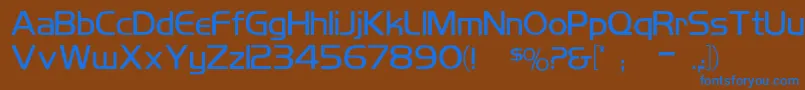 KoshgarianLight Font – Blue Fonts on Brown Background