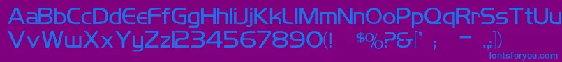 KoshgarianLight Font – Blue Fonts on Purple Background