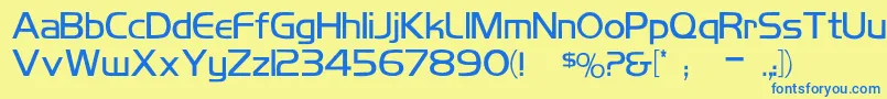KoshgarianLight Font – Blue Fonts on Yellow Background