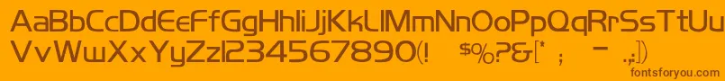 KoshgarianLight Font – Brown Fonts on Orange Background
