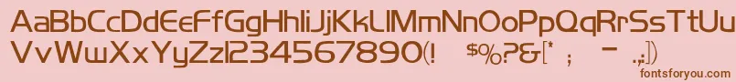 KoshgarianLight Font – Brown Fonts on Pink Background