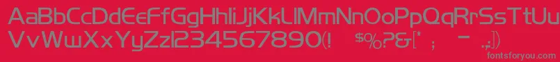 フォントKoshgarianLight – 赤い背景に灰色の文字