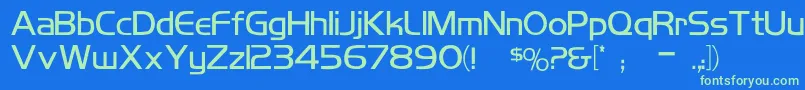KoshgarianLight Font – Green Fonts on Blue Background